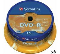 DVD-R Verbatim 4,7 GB 16x (8 pièces)