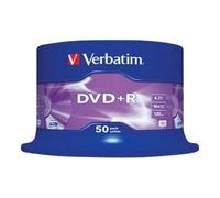 Verbatim DVD+R 43550 – 4,7 Go 16x – 50 disques spindle argent mat