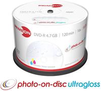 DVD-R vierge Primeon 2761207 50 pc(s) 4.7 GB 120 min imprimable, surface ultra-brillante, étanche, indélébile
