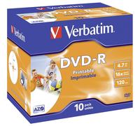 DVD-R vierge Verbatim 16XDVD-R PRINTABLE 10ER PACK JC 10 pc(s) 4.7 GB 120 min