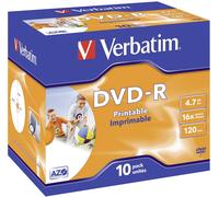 Verbatim - 10 x DVD-R - 4.7 Go 16x - surface imprimable photo large - boîtier CD