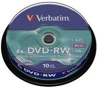 DVD-RW Verbatim 10 pièces noir 4,7 GB 4x (10 pièces)
