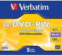 DVD+RW Verbatim 4X, 4,7 Go, marque 43229