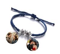 DVDKOLA Bracelets personnalisés avec image à l'intérieur - Cadeaux personnalisés pour homme et femme - Bracelet de projection de photos personnalisé - Cadeau commémoratif pour tout jour spécial