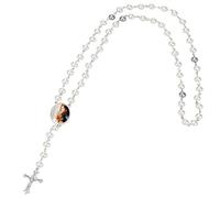 DVDKOLA Chapelet personnalisé avec image et nom personnalisé en acier inoxydable Chapelet pour homme femme perles de prière chrétienne, one size, Acier inoxydable, Pas de gemme