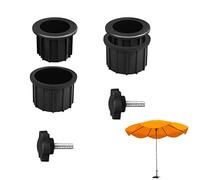 DVECUE Capuchon de support pour parasol de terrasse, avec boutons de réglage, convient pour adaptateur de poteau de parapluie de 5,1 cm de diamètre