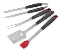 dvegGEE Cadeaux for Hommes, 4 Accessoires de Barbecue en Acier Inoxydable avec poignée, for la Maison et Les Voyages