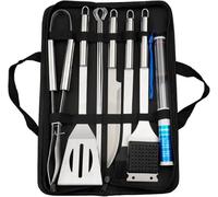dvegGEE Cadeaux for Hommes, 6 pièces d'accessoires de Barbecue for Outils de Camping en Acier Inoxydable, Ensemble d'outils de grillades