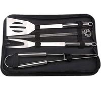 dvegGEE Cadeaux for Hommes, 7 Accessoires de Barbecue en Acier Inoxydable avec Sac de Transport, Ensemble d'ustensiles de Barbecue