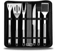 dvegGEE Cadeaux for Hommes, Accessoires de Barbecue en Acier Inoxydable, Outils de Barbecue, avec Pince Alimentaire en Acier Inoxydable