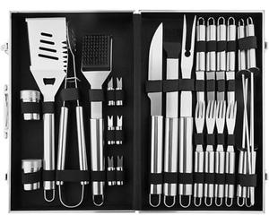 dvegGEE Cadeaux for Hommes, Ensemble de 26 ustensiles de Barbecue en Acier Inoxydable