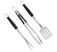 dvegGEE Cadeaux for Hommes, Ensemble de 3 Accessoires de Barbecue en Acier Inoxydable: Pinces, spatule et Fourchette