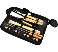 dvegGEE Cadeaux for Hommes, ustensiles de Barbecue, Ensemble de 10 ustensiles de Barbecue en Acier Inoxydable for Camping et Jardin