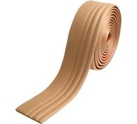 dvegGEE Garniture de Moulage de plinthe Murale Flexible, Garniture de Base Murale en Vinyle pelé et collé de 12x5 mètres 1 pièces(Brown)