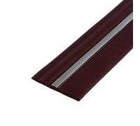 dvegGEE Garniture de Moulage de plinthe Murale Flexible, Garniture de Base Murale en Vinyle pelé et collé de 12x5 mètres 1 pièces(Wine Red Silver)