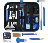 dvegGEE Kit de réparation de Montre, Ensemble d'outils de Liaison de Bracelet de Montre, Outils de Barre à Ressort d'ouvreur de boîtier avec étui de Transport