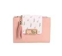 dvegGEE Portefeuilles, Portefeuille Minimaliste for Femme en Cuir synthétique, Mini Porte-Monnaie à Franges et Fermeture éclair, Pochette for Poche à Monnaie Fine, Porte-Cartes de Grande capacité