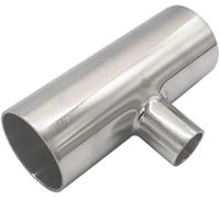 dvegGEE Raccord de Tuyau moulé, raccord réducteur en T en Acier Inoxydable 304, raccord à souder sanitaire 3 Voies, for connecteur de Tuyau de Polissage Double Face(25x19x25 mm)