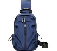 dvegGEE Sac à dos, sac de poitrine d'extérieur, sac à dos de voyage multifonctionnel, sac à bandoulière(Blue)