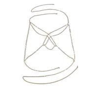 DVERFSWEV-GH Bijoux de chaîne de Corps de Luxe - Les chaînes de Corps Peuvent être superposées et Assorties, Les Bijoux de chaîne de Bikini sont Parfaits for Lui Offrir Un Cadeau(Golden)