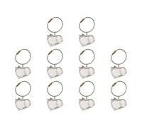 DVERFSWEV-GH Boîte Souvenir Transparente en Poils de Chat, Capsule commémorative for Collection de Fourrures d'animaux, Porte-clés décoratif, Pendentif, breloque for Amoureux(10Pcs A)
