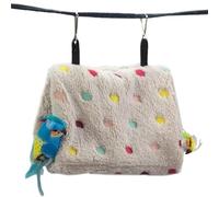 DVERFSWEV-GH Hamac Chaud for Perroquet, Niche d'hiver for Oiseaux, for l'intérieur et l'extérieur, avec Double Grotte(L)