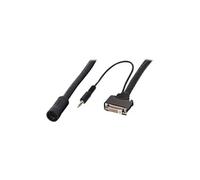 DVI Female & Audio Fly Lead for In-Wall Cable Run - Câble vidéo/audio - liaison simple - DIN 15 broches femelle pour mini-phone stereo 3.5 mm, DVI-D