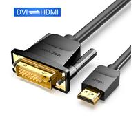DVI HDMI Cable 2m Vention Câble HDMI vers DVI Bi-direction HDMI Mâle 24 + 1 DVI-D Adaptateur Mâle 1080P Convertisseur pour Xbox HDTV DVD LCD Câble DVI vers HDMI ""Nipseyteko
