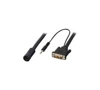 DVI Male & Audio Fly Lead for In-Wall Cable Run - Câble vidéo/audio - liaison simple - DIN 15 broches femelle pour mini-phone stereo 3.5 mm, DVI-D
