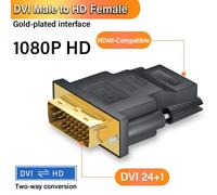 DVI to HD =0.5m Adaptateur de câble compatible DVI vers HDMI, connecteur bidirectionnel mâle vers femelle, convertisseur pour PS3, budgétaire, ordinateur portable, TV Box, 1080P ""Nipseyteko