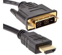 DVI vers HDMI 18+1 Vidéo Cordon pour TV Moniteur PC Games Console DVR NVR 2 m [2 mètre]