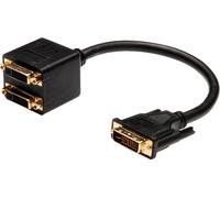 DVI Y-splitter cable, DVI(24+5) - 2x DVI(24+5)