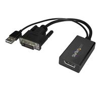 StarTech Adaptateur DVI vers DisplayPort DVI2DP2 – Alimentation USB – 1920 x 1200 – DVI‑D (M)