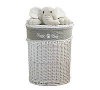 dvier Panier à Linge en osier avec éléphant SWWK-T01Rd-a D.39 H.55