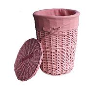 dvier Panier à Linge en Osier Rose D.32 H.46cm 31RaRd-a