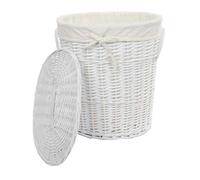 dvier - Panier à Linge - Saule - Blanc - 46x34x53cm