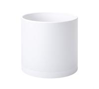D'vine Dev 10 inch Plastic Planter Pots for Plant Pot with Drainage Hole and Seamless Saucers, White Color, 74-X-A-2