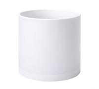 D'vine Dev 74-X-A-3 Cache-pot en plastique avec trou de drainage et soucoupes sans jointures, 30,5 cm, blanc