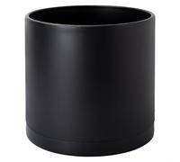 D'vine Dev Pots de Fleurs en Plastique Noir de 35,6 cm avec Trou de Drainage et soucoupes sans Couture, 74-X-B-4