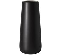 D'vine Dev VS-XH-E-2 Vase à Fleurs en céramique avec Finition Mate de 28 cm, Design Minimaliste pour décoration d'intérieur, Chambre, Salon, Centre de Table, Bureau, Noir ébène
