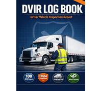 DVIR Log Book: Driver Vehicle Inspection Report | DOT Pre-Trip & Post-Trip Record, 49 CFR 396.11 FMCSA Compliant Tracker for Commercial Fleets and Truck Drivers