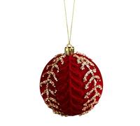 Dvj588 Dvj588 Boule de Noël floquée pour tous les types de décoration pour apporter une forte atmosphère festive Dvj588 (C, 8 cm)