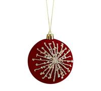 Dvj588 Dvj588 Boule de Noël floquée pour tous les types de décoration pour apporter une forte atmosphère festive Dvj588 (B, 8 cm)