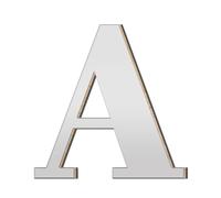 Dvj673 Autocollant mural 3D en acrylique avec grande lettre et logo pour décoration de la maison (A, 10 cm)