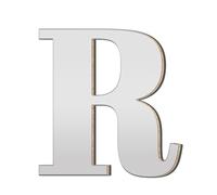 Dvj673 Autocollant mural 3D en acrylique avec lettre et logo pour décoration de la maison et loisirs créatifs (R, 10 cm)