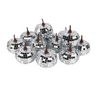 Dvj773 Mini boules disco réfléchissantes à suspendre pour fête d'Halloween, sapin de Noël, 3,8 cm Argenté 6 x 6 cm