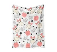 Dvj821 Couverture polaire d'Halloween citrouille pour femmes - Couverture en flanelle pour l'automne, l'Action de grâce, la ferme pour femmes, pour la maison, le salon, le canapé, le lit, la chaise ou