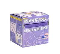 Dvj823 Lot de 126 blocs-notes adhésifs transparents transparents pour planificateur, journal, école, enseignant, étudiant (violet, 7,8 x 7,4 x 8 cm)