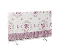 DVMSIEF Housse De Téléviseur Couverture TV 32 "37" 40" 42" 43" 55" Le couvercle anti-poussière à surface incurvée LCD de 65 pouces ne peut pas être retiré lors(Jasmine purple,65inch)