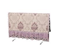 DVMSIEF Housse De Téléviseur Couverture TV 32 "37" 40" 42" 43" 55" Le couvercle anti-poussière à surface incurvée LCD de 65 pouces ne peut pas être retiré lors(Golden Lily purple,58inch)